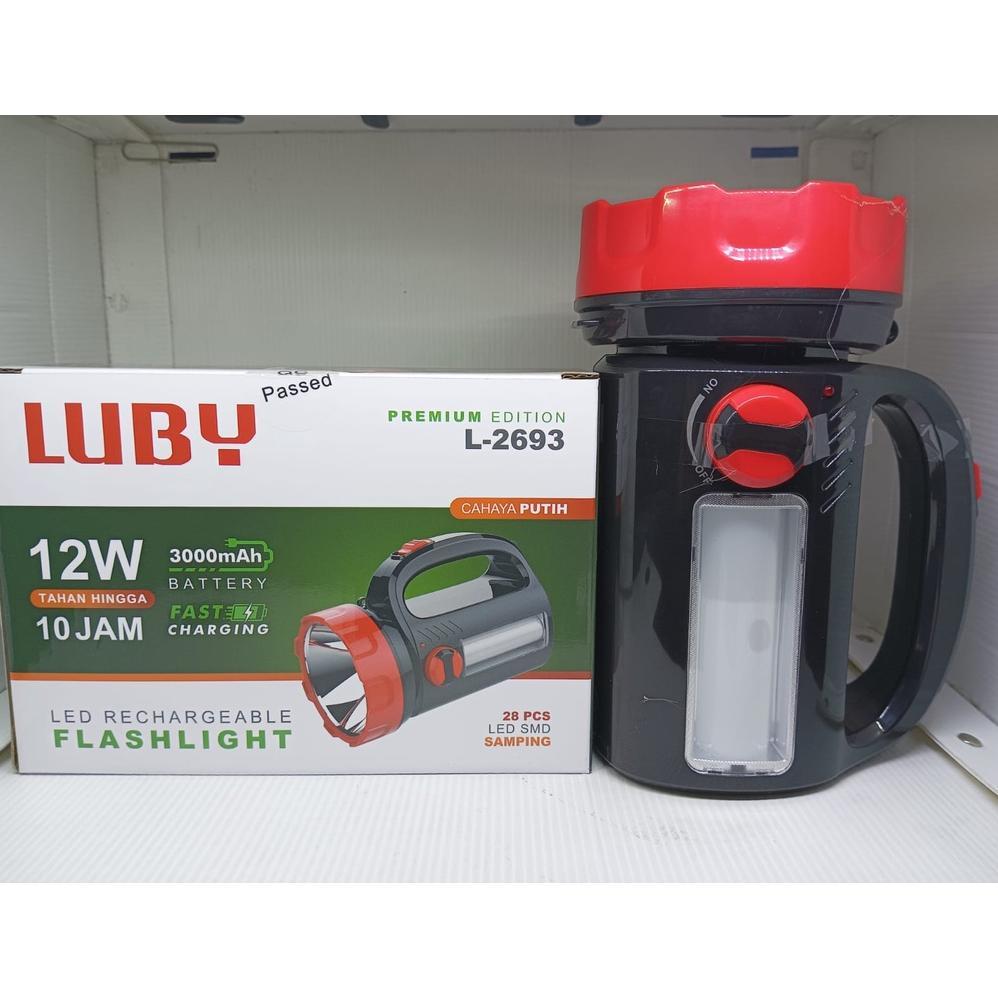 Senter Tangan Led Luby L-2693 / L-2700 Rechargeable Flashlight