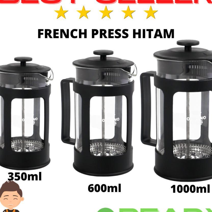 French Press Coffee Coffee Press And Tea Plunger Press Kopi Hitam 350Ml Dan 600Ml 1000Ml 1L Milk Fro