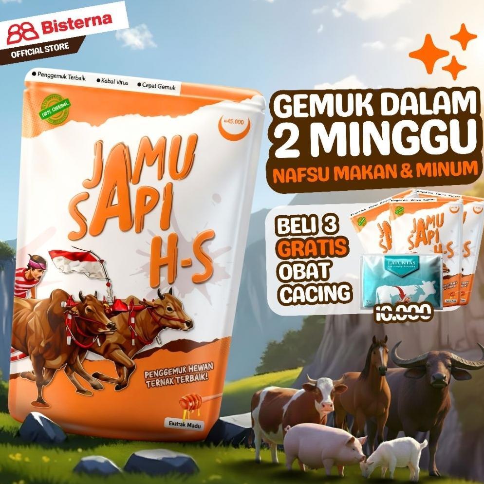 Diskon Gede Jamu Sapi Penggemuk Lahap Makan Dan Minum Cepat Gemuk Jamu Hs -Bisterna