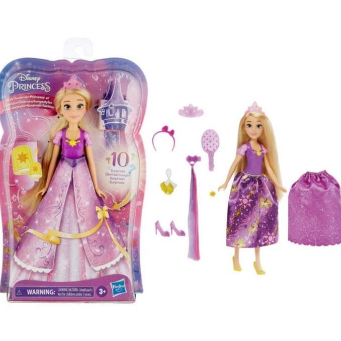 Boneka Disney Princess Style Surprise Rapunzel Belle Fashion Aksesoris
