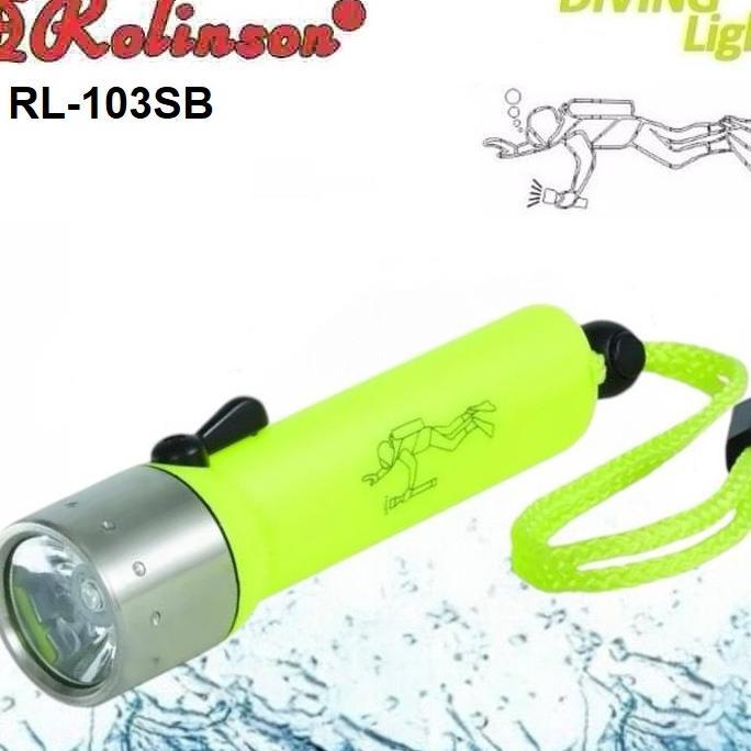 Senter Selam Anti Air Senter Led Diving Flash Rolinson Rl-103Sb Waterproof