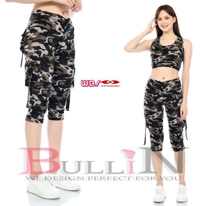 DV274 - Celana senam kantong pendek army