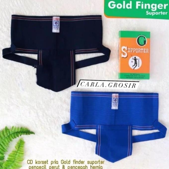 Cueca - 1Pcs_ Suporter Korset Pria Gold Finger Pengecil Perut Dan Mencegah Hernia/Cd Korset Pria Dew