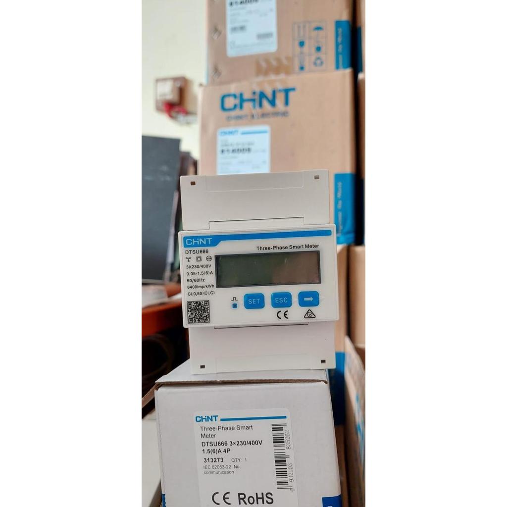 Promo CHINT DTSU666 Three Phase Din-Rail Meter 3P4W 400V Diskon