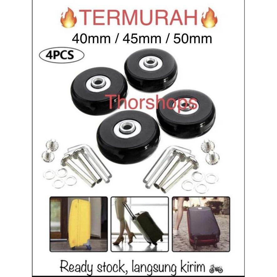 4 pcs roda koper pengganti replacement 40mm 45mm 50mm