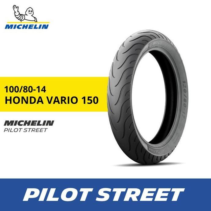 Allthebest- Ban Belakang Vario 150 Michelin Pilot Street 100/80-14 Tubeless