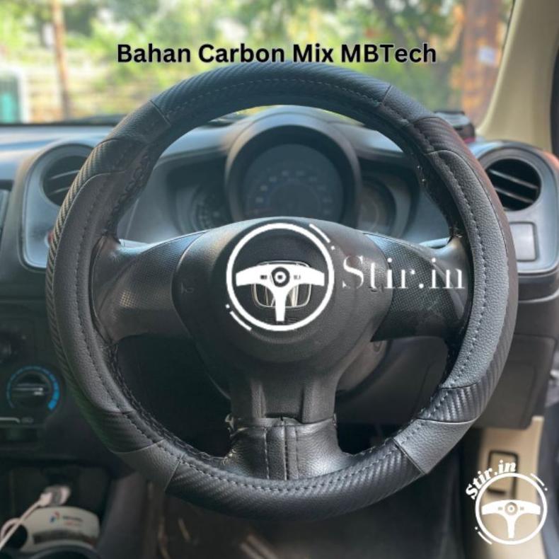 Sarung Stir Mobil Carbon Mix MBTech Model D'carbon