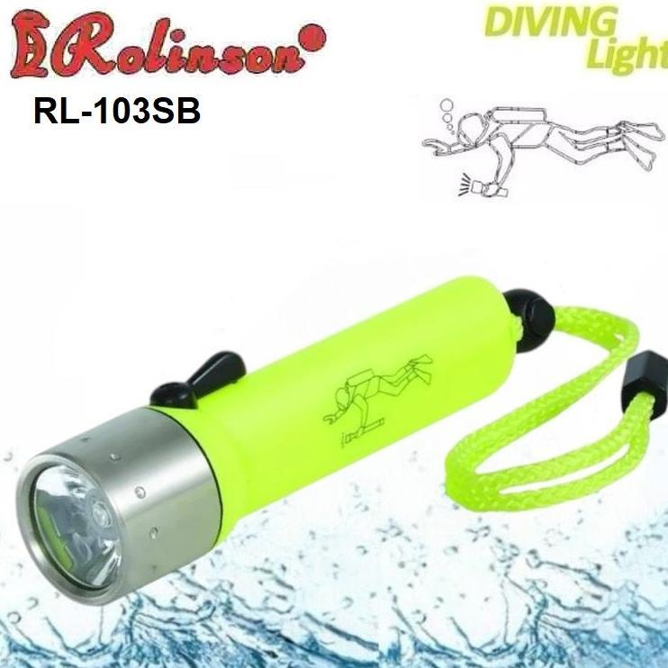Senter Selam Anti Air Senter Led Diving Flash Rolinson Rl-103Sb Waterproof