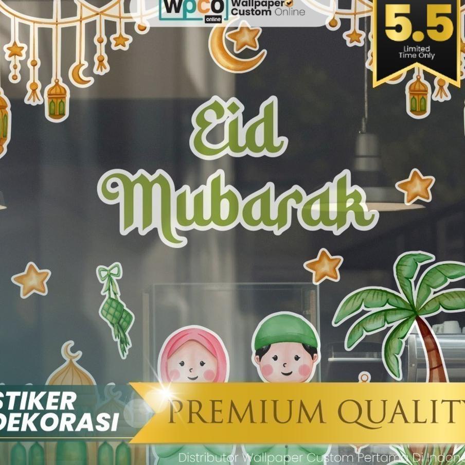 Stiker Kaca Ramadan Idul Fitri Premium Motif Islami