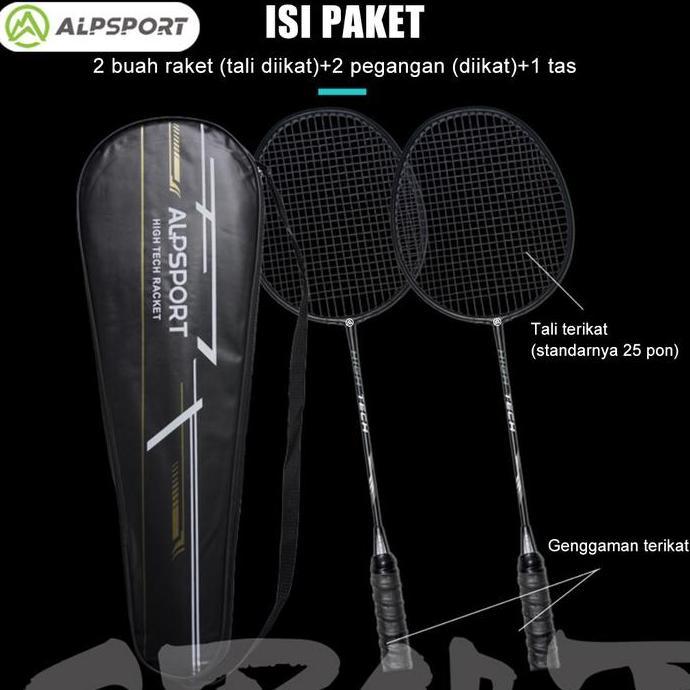 ALP RR raket badminton Original, 100% Karbon Penuh, T500, 4U G5, Poros Bulat Penuh, Rebound Cepat, K