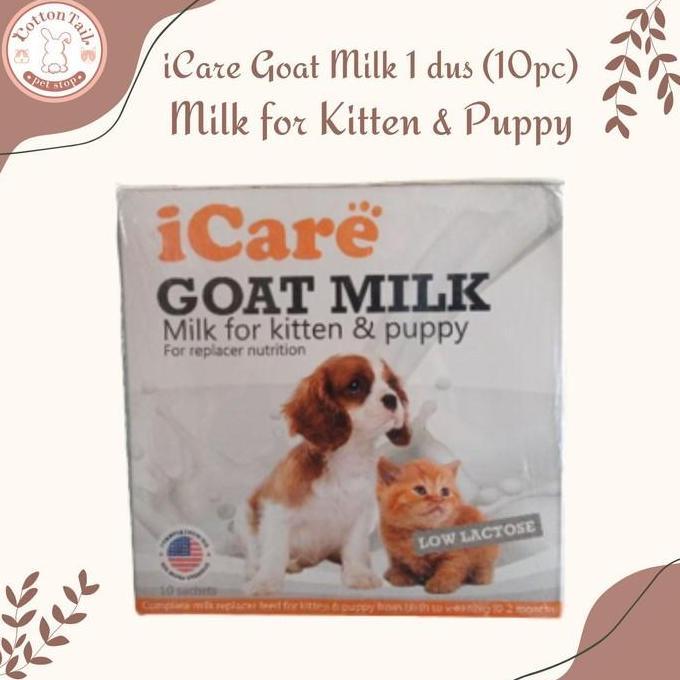Kenzo- Icare Goat Milk 1 Box Isi 10 Sachets - Susu Kucing Anjing I Care