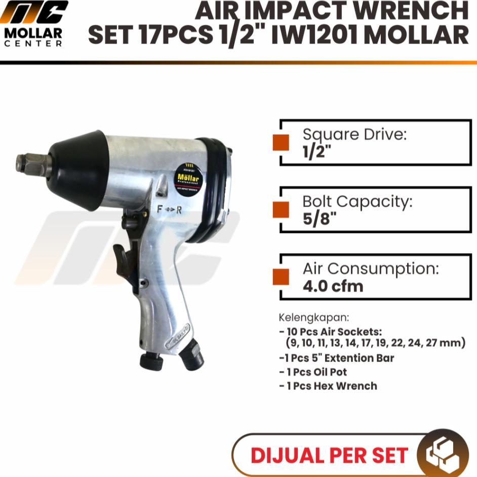 Air Impact Wrench Mollar Pembuka Baut Mollar