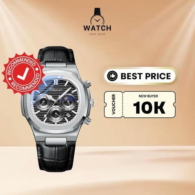 TERBARU [SPECIAL LIVE] CX-922 Jam Tangan Pria Multifungsi Kalender Chronograph Moon phase Quartz Lum