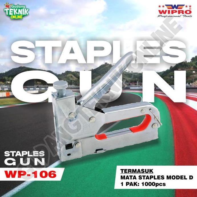 LIHAMMA Staples Gun WIPRO WP-106 / Hekter Staples Tembak Jok Paku Tembak Manual Hand Tacker Staples 