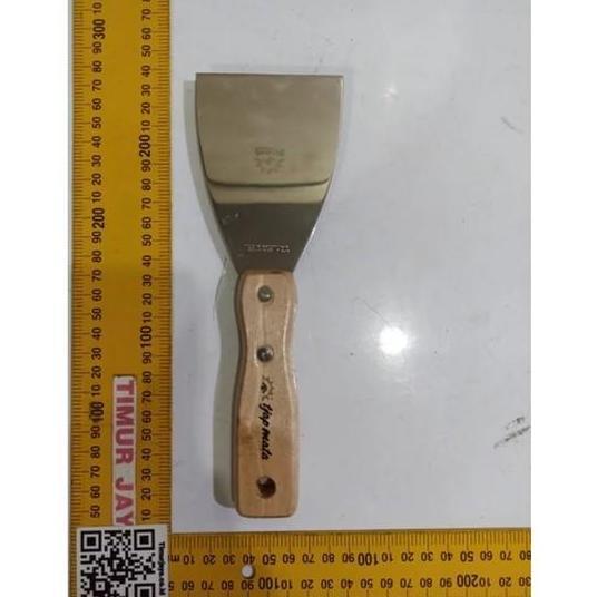 LIHAMMA TJAP MATA 3 inch Stainless ASLI KAPE GAGANG Kayu Scraper Skrap