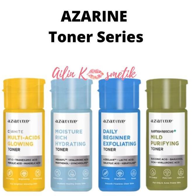 Wess- Azarine Toner Series Daily Beginner Exfoliating | Moisture Rich Hydrating | Mild Purifying | M