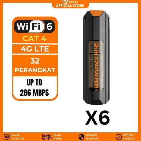 Wettre- Xinxun X6 Usb Modem Wifi 4G Lte Mbps Wifi 6 Portable Plug & Play Tanpa Batasan Penggunaan Ko