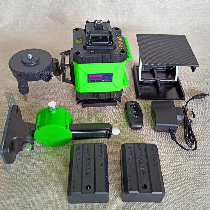 Boos Laser Level 16 Line Self Leveling Laser Level Hijau 2 Baterai