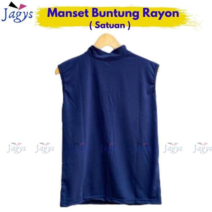 Callwe- Yukensi Baju Manset Buntung Tanpa Lengan Leher Tinggi Panjang Kaos Pe Rayon Kerah Melar Tank