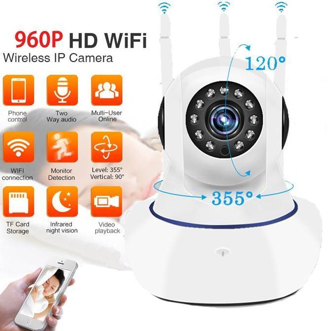 Camc- Cctv Camera Wifi 3 Antena Ip Camera Yoosee Kamera Cctv Ip Cam Yoosee