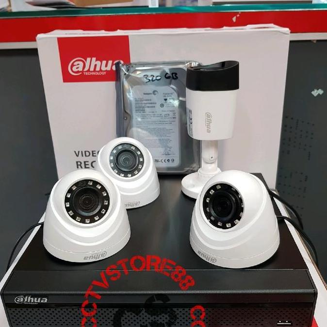Camc- Paket Cctv 4 Channel Dahua 2Mp Paket 4 Kamera 2Mp Dahua Paket Cctv Lengkap Siap Pasang