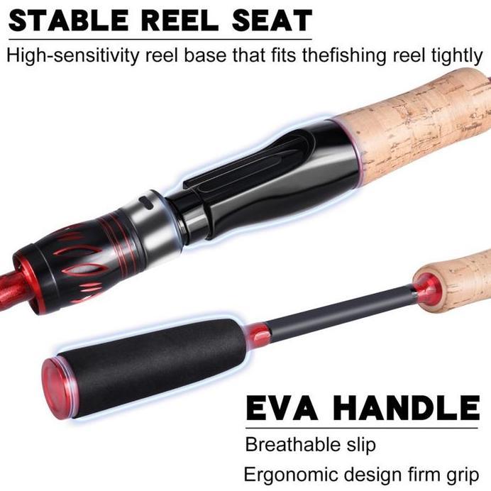 Sougayilang Joran Pancing 1.65M Casting Joran Casting Pancing Joran Sutet Carbon 2 Bagian