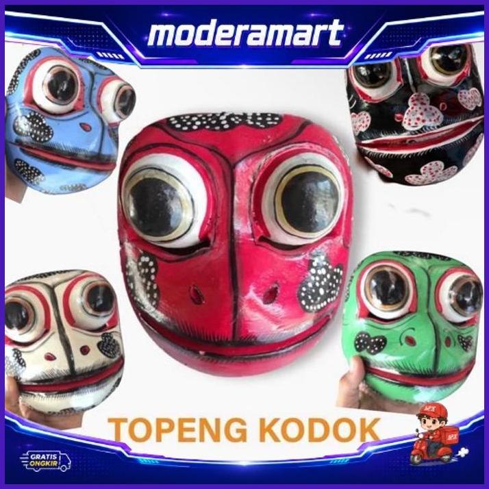 Topeng Kodok - Topeng Katak - Topeng Kayu - Topeng Bali - Topeng Lucu - Topeng Unik - Topeng Binatan