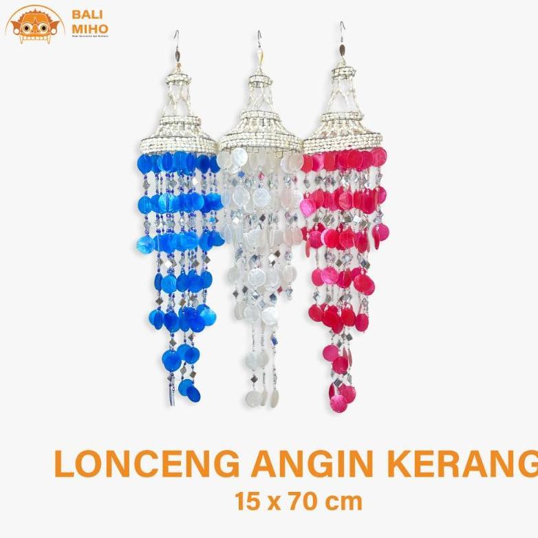 Lonceng Angin Kerang - Wind Chime - Kerang Gantungan - Kerang Kap Lampu - Kerang Dekorasi - Kerang S
