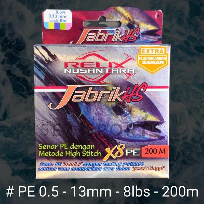 Fishing- Senar Pe Jabrik Hs X8 Jabrik 200 Meter Jabrik 300 Meter Pe Relix Nusantara Multicolor Senar