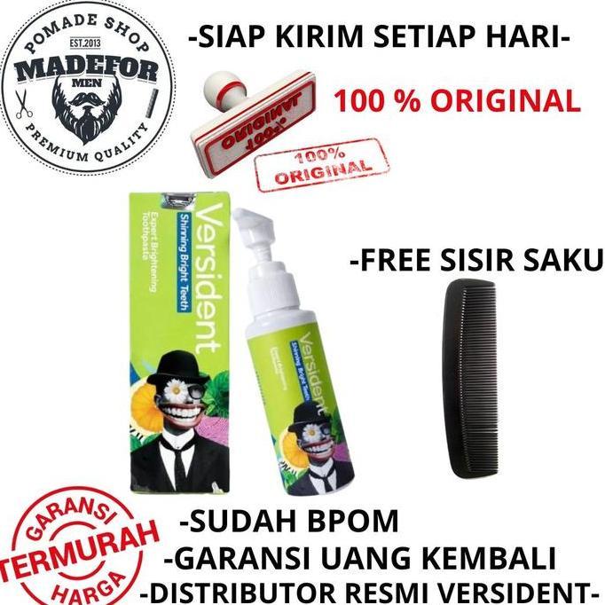 Dente - Pasta Gigi Versident Shining Bright Teeth Pemutih Gigi