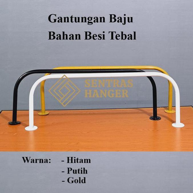 Gantungan Baju Dinding, Gantungan Baju Besi Pipa Tebal