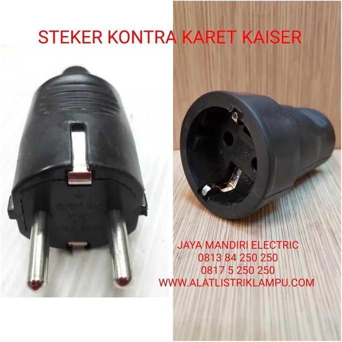 Promo STEKER KONTRA KAISER KARET COLOKAN STOP KONTAK STOPKONTAK MALE FEMALE Diskon