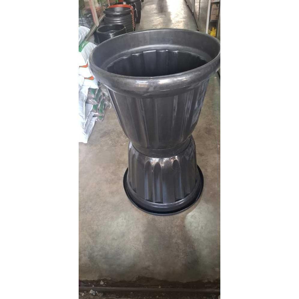 Irgi promo POT PLASTIK BESAR 60 cm HITAM -PUTIH GARUDA/GRACE/JUAL POT JUMBO TANAMAN  BUAH 60 CM/JUAL