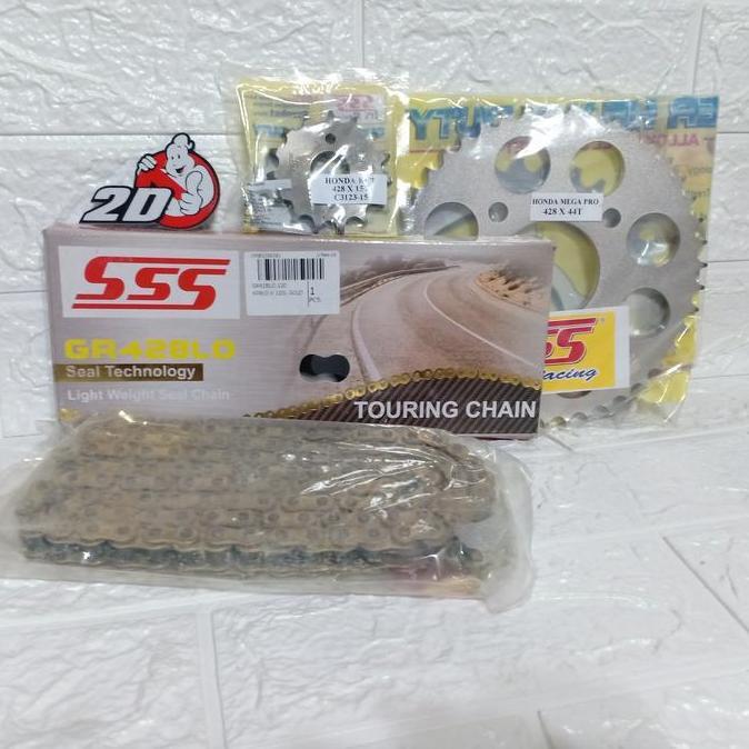HARGA DISC - gear gir set sss 428 Sonic Supra GTR rantai sss LO oring o ring