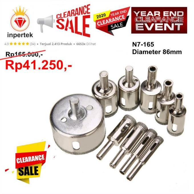 ZHAKAI Mata Bor Kaca 86 Mata Bor Keramik 86 Holesaw Diamond Hole Saw Kaca 86