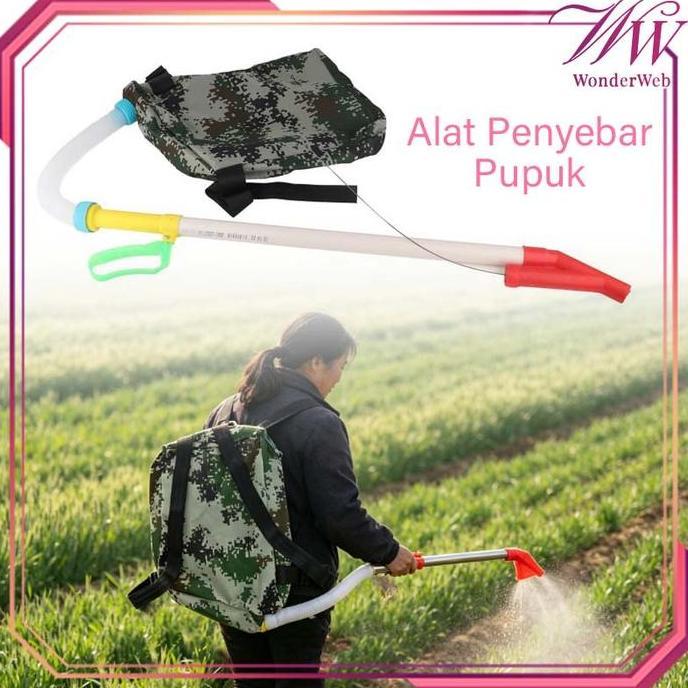 TOQMIJIN Alat Pemupukan Set Alat Tabur Pupuk Gendong Tas Ransel Alat Kocor Pupuk Padat Alat Buat Pup