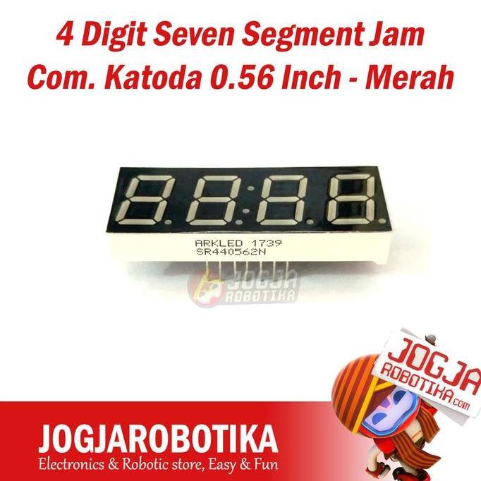4 Digit Seven Segment Jam Common Katoda 0.56 Inch - Merah