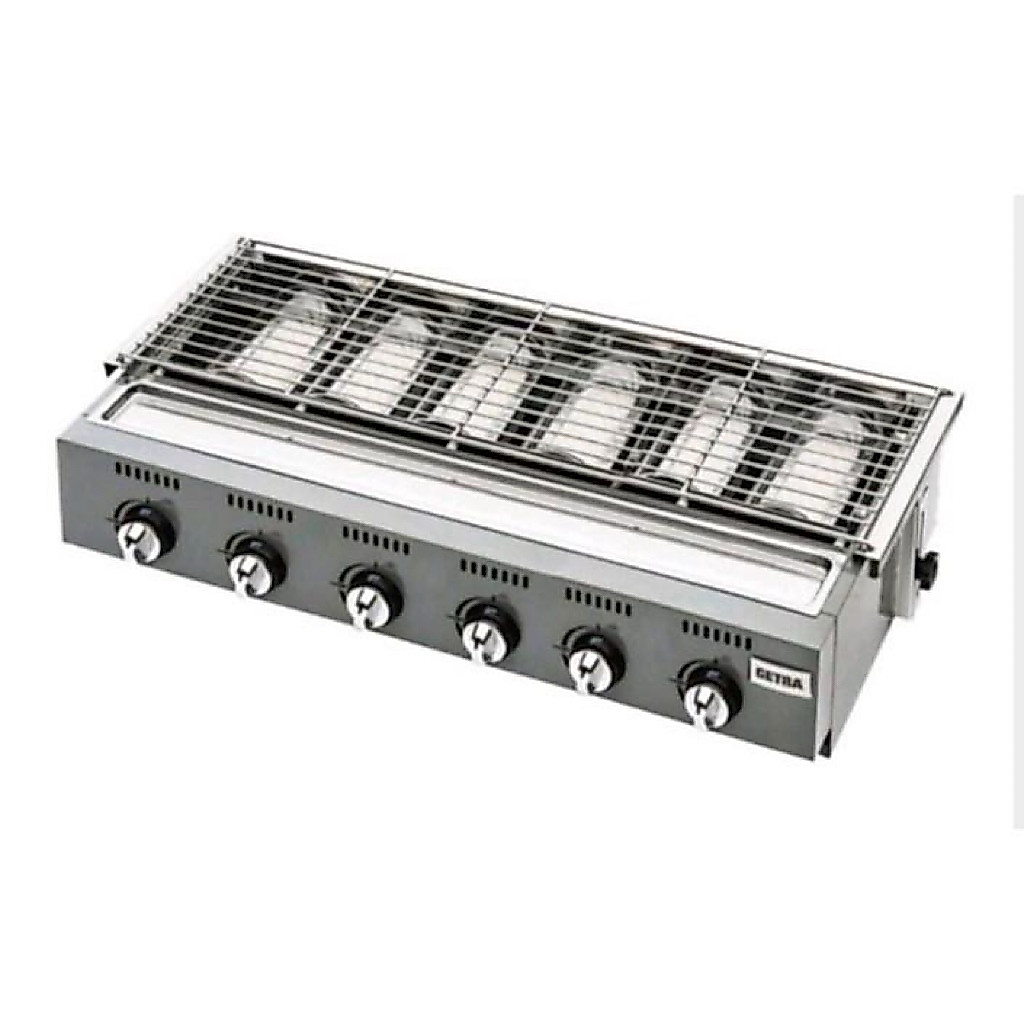 KOMPOR PANGGANGAN GETRA 6 TUNGKU SILVER - KOMPOR GETRA 6 TUNGKU - GETRA 6 TUNGKU - GETRA GRILL 6 MAT