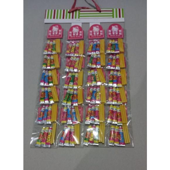 Balon Tiup Sedotan Kecil 777 Isi 24Pcs Mainan Jadul Balon Renteng Renceng Ecer 1000An