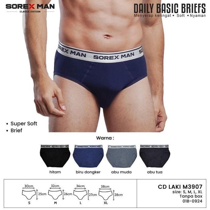 Gtman- 3Pcs - Sorex Cd , M3907 Cd Sport Pria Super Soft