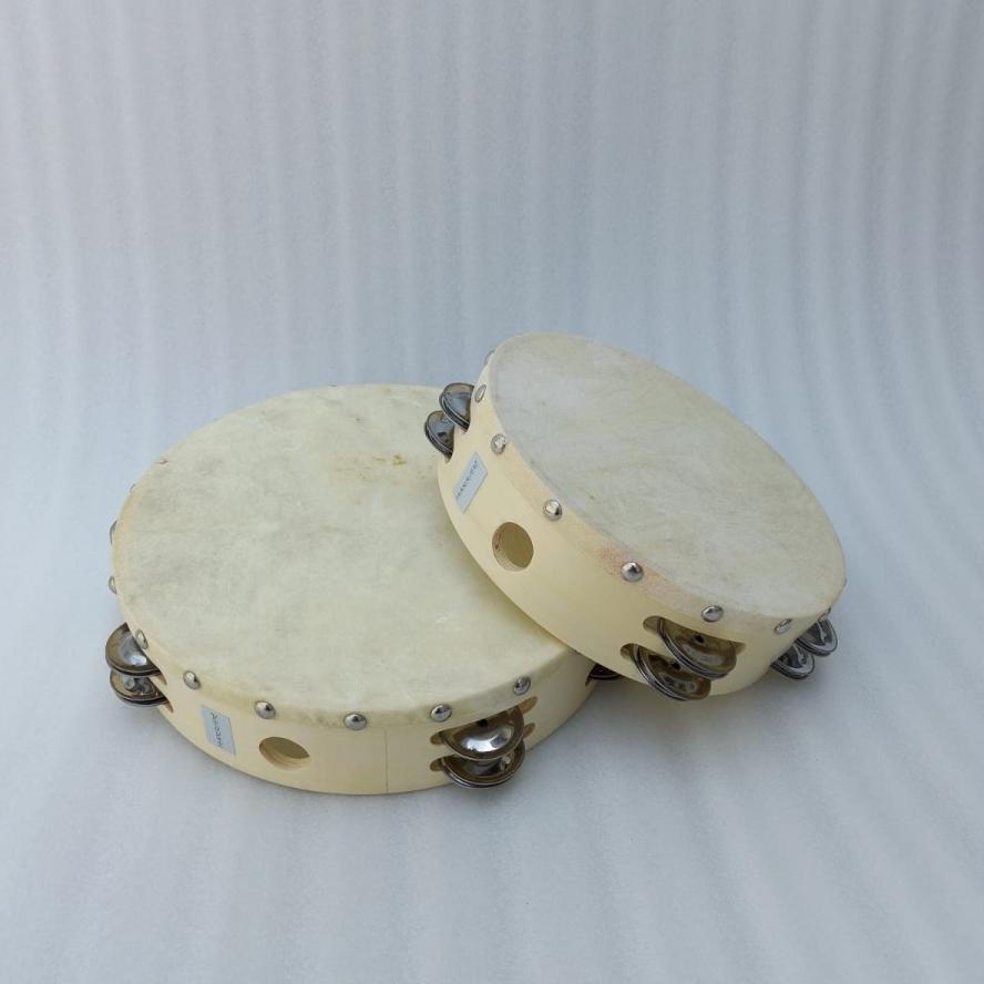 Tamborin 8 inch 10 Inch Kulit Double Kecrekan Tambourine Tamborine Harrier Diskon
