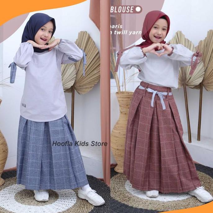 Yess- Hooflakids Baju Setelan Stelan Pakaian Anak Perempuan Cewek Tanggung Umur 3 - 1 Tahun Naura Se