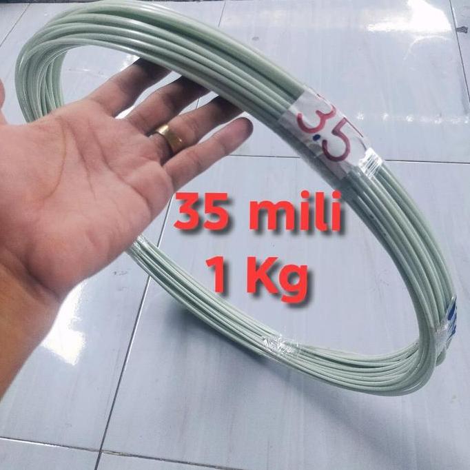 Flashshow- Jeruji Fiber 3,5 mm Putih 1 Kg Sangkar Kandang Layangan Dongdang Bahan Elastis Kuat Anti 