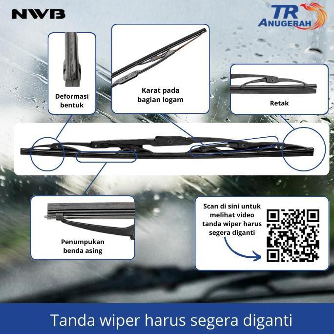 Promo Wiper Blade Depan AQUA NWB 17 inch Diskon