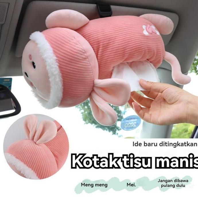 HAZTFRIOR Kotak Tisu Boneka Tempat Tisu Mobil Mainan Boneka Kotak Sandaran Tangan Kartun Lucu Mobil 