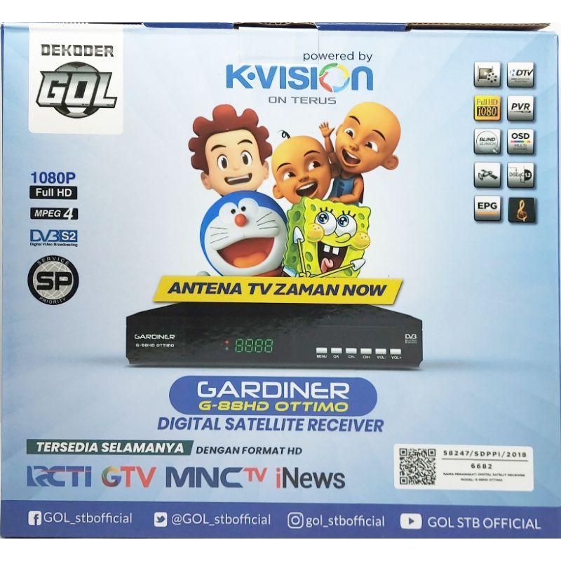 Receiver Gardiner  Ottimo Hd Gol K -Vision Free Channel