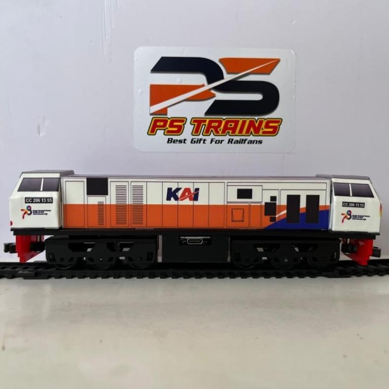 [NEW] [ MODE CHARGER ] DOUBLE DINAMO MAINAN LOKOMOTIF KERETA API INDONESIA CC206 HUT KAI 78 NEW GENE