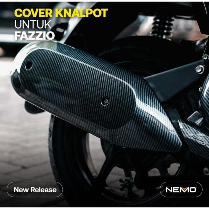 Promo Terbaru, Cover Tutup Knalpot Fazzio Premium Carbon/Aksesoris Yamaha Fazzio