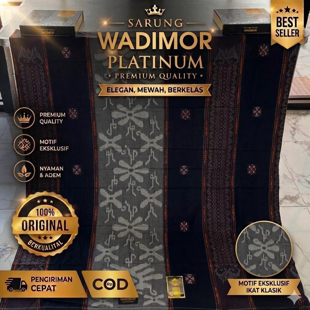 FAVORIT SARUNG TENUN WADIMOR JACQUARD ANTIK CLASSIC SONGKET MOTIF TIMBUL EXCLUSIVE TERBARU JACQUARD 