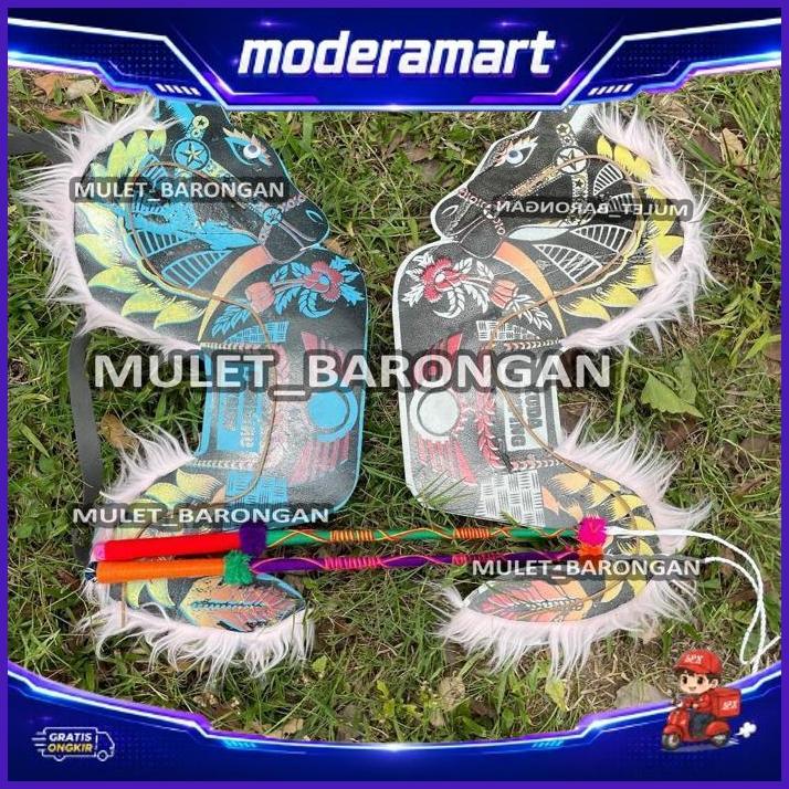Kuda Lumping Anak Bahan Spon Dengan Tali Panjang Dan Pecut